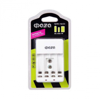 кв_Зарядное устройство ФАZА В-55А 4шт. R03/06, 9V, индикатор, складная вилка, BL1 (1/20) 1024305