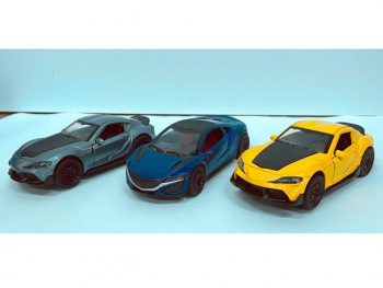 Модель металл. арт. 3691D Суперкар цвета микс свет, звук (12 шт.) шоубокс~