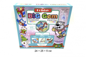 Мозаика арт. 9075E "Новогодняя" алмазные стикеры в кор._/72 шт./ Мозаика арт. 9075E "Новогодняя" алмазные стикеры в кор._/72 шт./