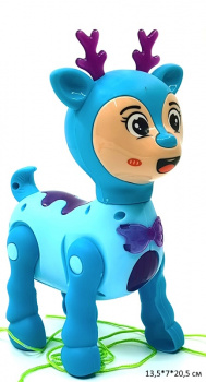 Олень арт. YBJ-766-4 На веревочке на батар. свет, звук в пак._ Олень арт. YBJ-766-4 На веревочке на батар. свет, звук в пак._