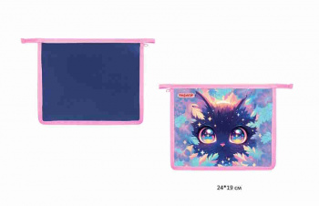 кс_Папка для тетрадей арт. 273327 ПИФАГОР А5, 1 отделение пластик на молнии "Magic kitty" кс_Папка для тетрадей арт. 273327 ПИФАГОР А5, 1 отделение пластик на молнии "Magic kitty"