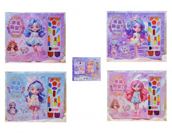 Раскраска арт. 1418-209/HL-9071 Набор "Макияж" с магнитными стикерами ассорти в пак.