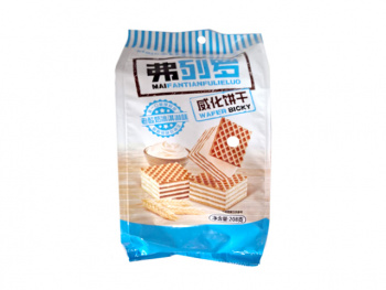 Печенье арт. 790533 Вафли "Йогуртовое мороженое" 208 г 1 шт. в пак.;