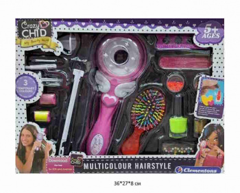 Набор для маникюра арт. 035 С машинкой, аксессуарами для плетения косичек в кор.~