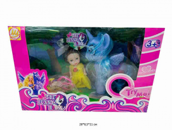 Кукла арт. F8820-4A Набор с единорогом в кор.• Кукла арт. F8820-4A Набор с единорогом в кор.•