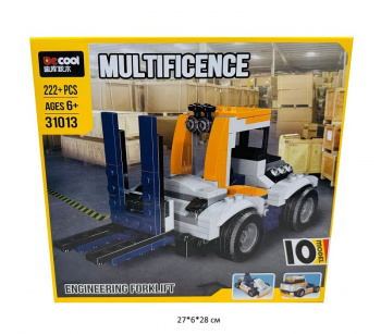 Конструктор арт. 31013 Погрузчик вилочный 222 дет. в кор.• Конструктор арт. 31013 Погрузчик вилочный 222 дет. в кор.•
