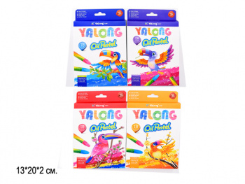 кц_Восковые мелки арт. 95086-18 Набор 18 цветов "Попугай" в кор.