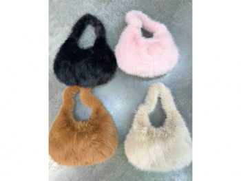 Сумка арт. 209999 Меховая цвета микс 1 шт. в пак.