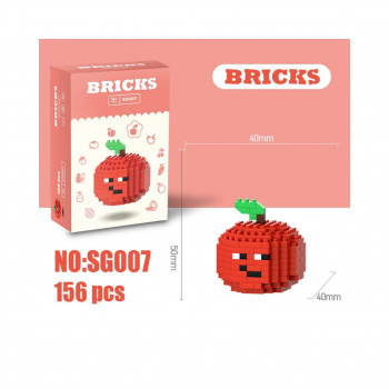 Конструктор арт. SG007-805 Микро Красное яблоко 156 дет. в кор.