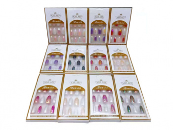 Набор для маникюра арт. 1111-805/400081 Ногти накладные в ассортименте 1 шт. в кор. (12 шт.) шоубокс