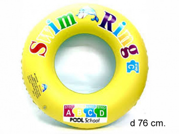 Надувной круг арт. 1215-98-90 Желтый d76 см (10 шт.) в пак._/360 шт./