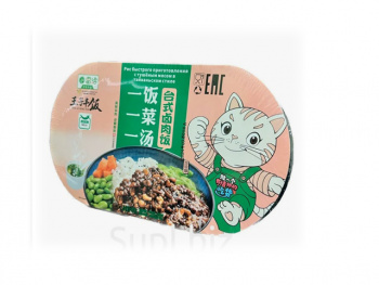 Рис арт. 634946 БП саморазогрев. С тушеной свининой 459 г в банке