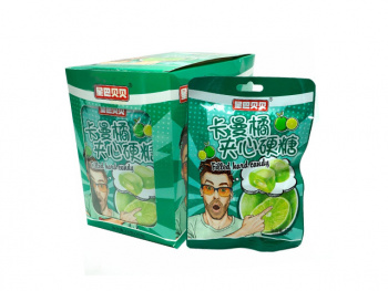 Конфета арт. 501060-3 Леденец с жидким центром "Лайм" 22 г 20 шт. упаковка;'