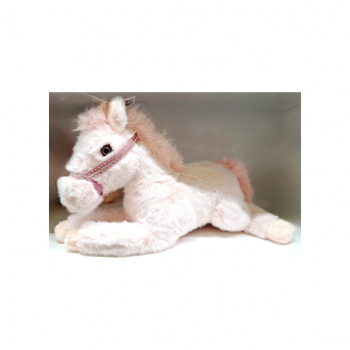 им Лошадь арт. YE25507-1-50-1 Лежит Розовая 50 см в пак.)