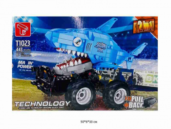 Конструктор арт. T1023 Бигфут "Акула" инерц. 443 дет. в кор.~ Конструктор арт. T1023 Бигфут "Акула" инерц. 443 дет. в кор.~