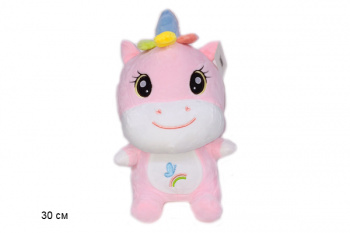 им Единорог арт. 1110 Розовый с бабочкой 30 см в пак.) им Единорог арт. 1110 Розовый с бабочкой 30 см в пак.)