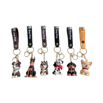 Брелок арт. 805155 На руку с карабином Собака "Dog dog" в ассортименте в пак.