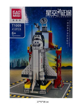 Конструктор арт. T1009 Ракета 412 дет. в кор.~