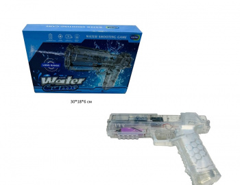 Пистолет водн. арт. PC1001B Прозрачный на батар. в кор.• /72 шт./