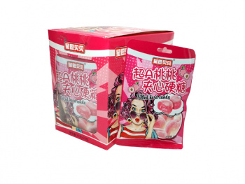 Конфета арт. 501060-2 Леденец с жидким центром "Персик" 22 г 20 шт. упаковка;'