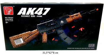 Конструктор арт. T2034 Автомат АК-47 1179 дет. в кор._/12 шт./