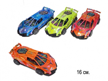 Машина инерц. арт. HY-689 Гоночная пластик 16 см (8 шт.) шоубокс= /160 шт./