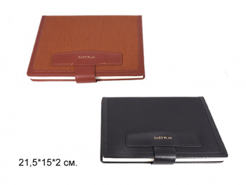 кц_Блокнот арт. YL-A5-752 Ежедневник В обложке (иск.кожа) с застежкой А5 цвета микс