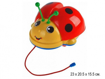 Каталка арт. 7888 Бож. коровка на веревке