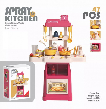 Набор мебели арт. 889-264 Кухня 47предм. h-66, свет, звук, вода, пар в кор. 45,5*13,5*34,5