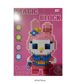 Конструктор арт. 8082 Микро Зайка в платье 1228 дет. в кор.)