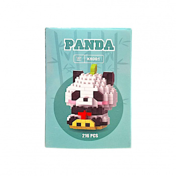 Конструктор арт. X5001-805 Микро Панда на желтом снегокате 216 дет. в кор.