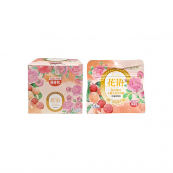 Конфета арт. 064411-1/064404-1 Жевательная без сахара "Личи и роза" 15 г 20 шт. в оранжевой кор.'