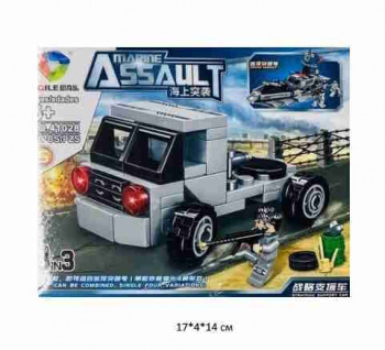 Конструктор арт. 41028-5 Военный грузовик 71 дет. в кор.~ Конструктор арт. 41028-5 Военный грузовик 71 дет. в кор.~