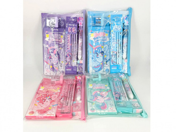 кц_Набор школьных принадлежностей арт. 246001 "Космические животные" в сумке на молнии