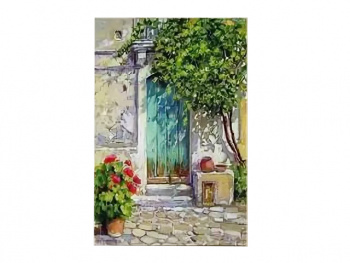 Картина по номерам арт. RA73484 Уютный дворик 40*50 в кор.