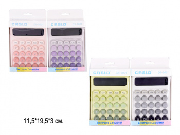 кц_Калькулятор настольный арт. DS-3001 12 разрядов, двойное питание, цвета микс в кор.