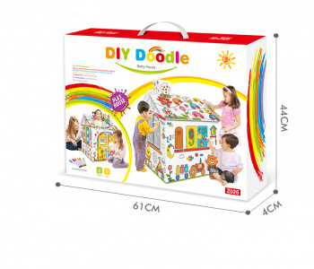 Раскраска арт. Z026 Картонный игровой Дом в кор._/18 шт./