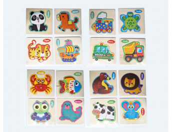 Деревянная игрушка арт. ST641 Пазл в ассортименте в пленке 10*10=